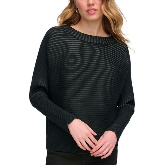 Women's Ottoman-Rib Dolman-Sleeve Sweater - Picture 1 of 1